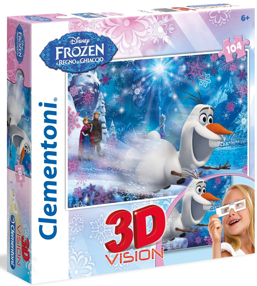 Clementoni dėlionė 104 d. Frozen 3D