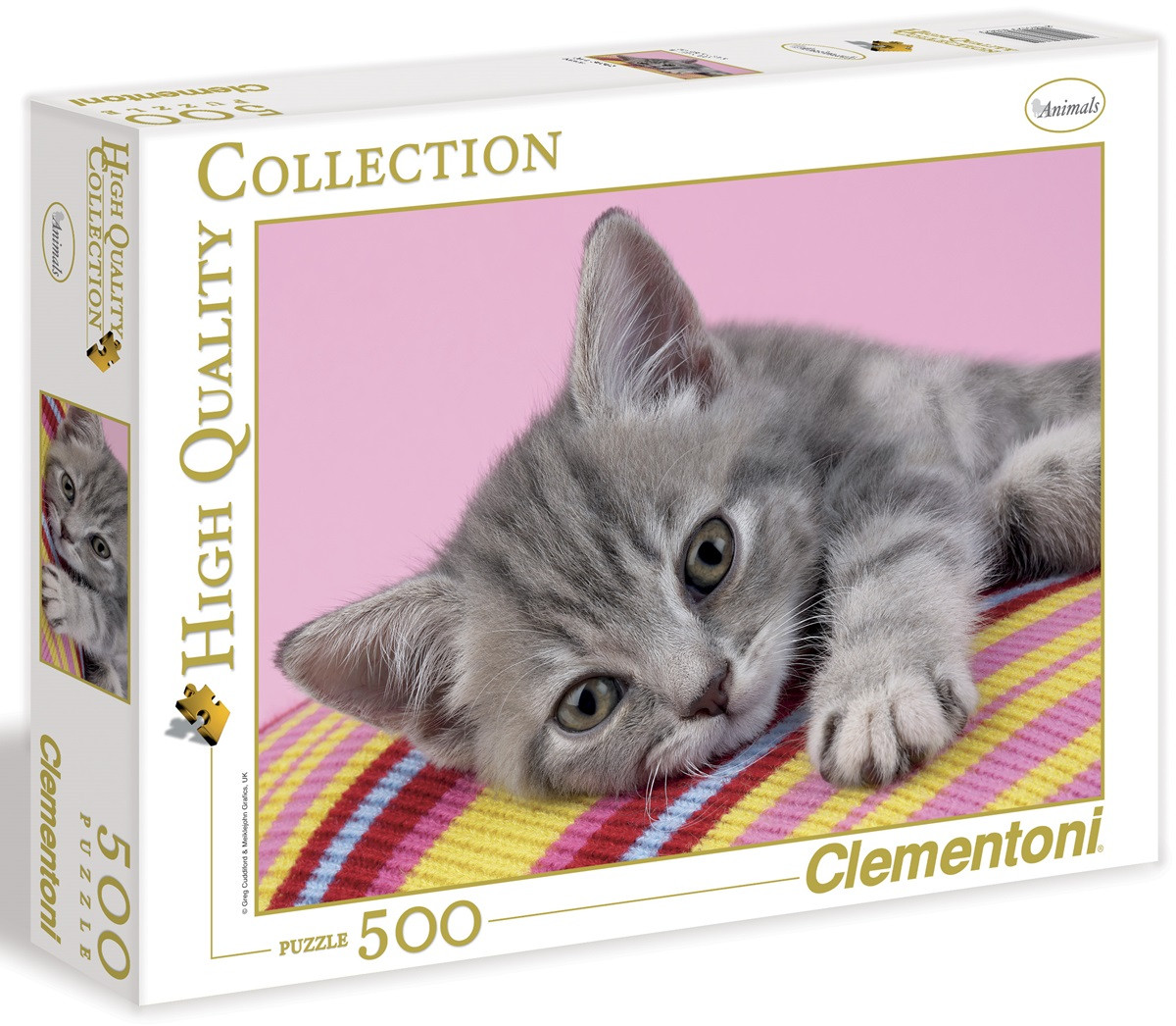 Clementoni dėlionė 500 d.HQ pilka katė