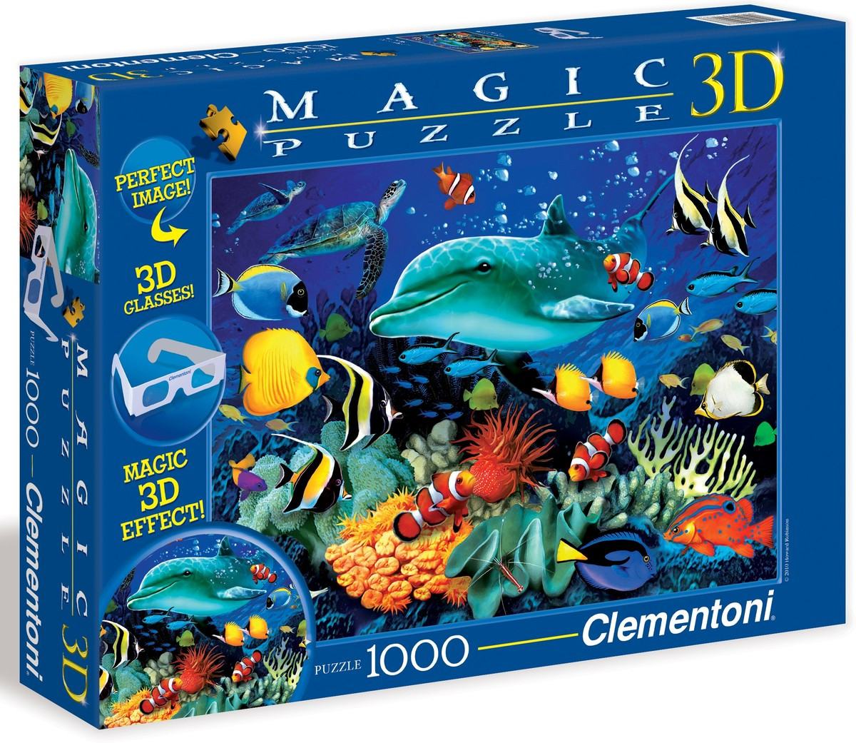 Clementoni dėlionė 1000 d. 3D Magic Delfinai