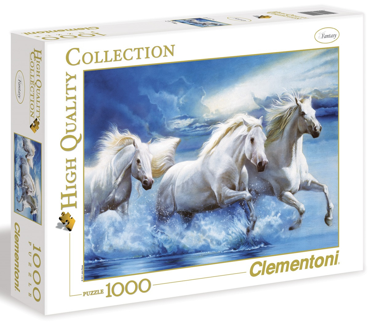 Clementoni dėlionė 1000 d. HQ balti žirgai