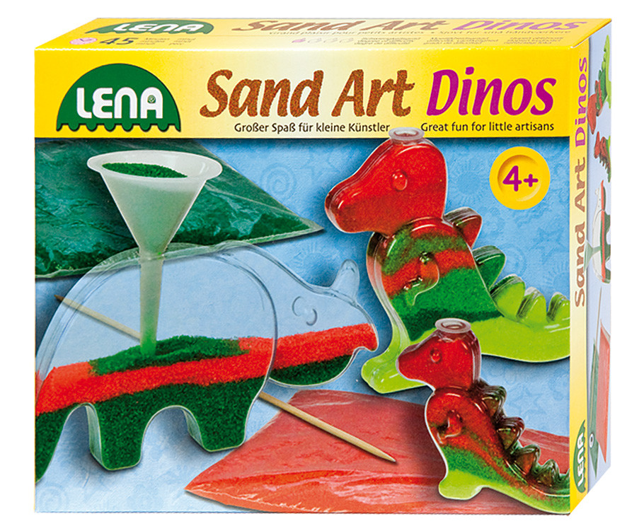 Rankdarbiai smėlio menas "Dinozaurai"