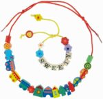 Mediniai karoliukai „Raidės ir mašinos“-335