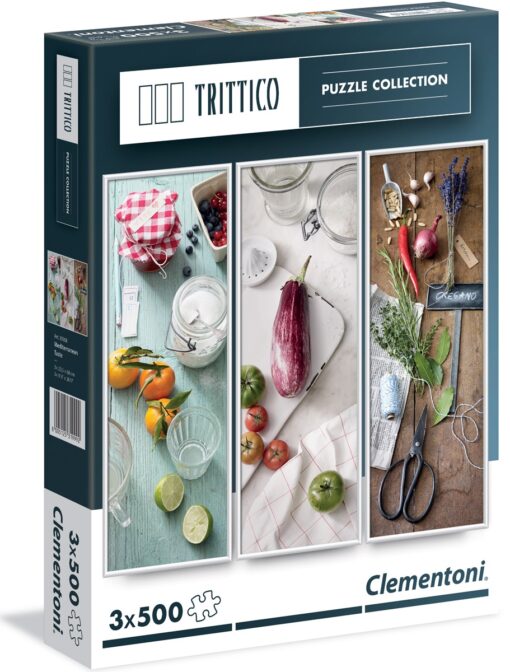 Clementoni dėlionė 3x500 d. Viduržemio skoniai-0
