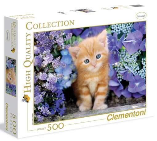 Clementoni dėlionė 500 d.atsargus kačiukas-0