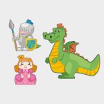 Mini vaflinis konstruktorius „Princesė“ mažas rinkinys-5511