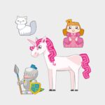 Mini vaflinis konstruktorius „Princesė“ vidutinis rinkinys-5515