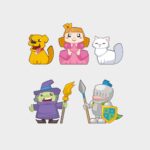 Mini vaflinis konstruktorius „Princesė“ didelis rinkinys-5519