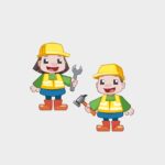 Mini vaflinis konstruktorius „Statybininkas“ mažas rinkinys-5524