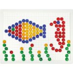 Mozaika 140 det. ø1cm skaidrios 21x16 cm-5814