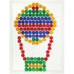 Mozaika 140 det. ø1cm skaidrios 21x16 cm-5815